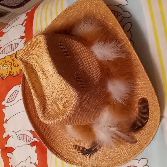 Vintage,Cowboy/Cowgirl Hat from Mexico with Unique Feather Headband - Picture 11 of 11